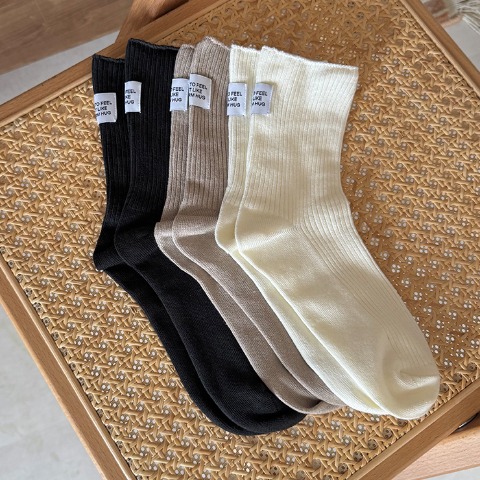 レディース　クルーソックス（ちょこび）