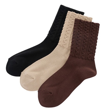 レディース　3足組ソックス（FIBER HEAT×MUMU）