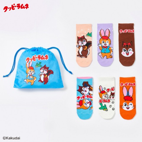 レディース　6足組ソックス（クッピーラムネ）