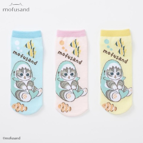 レディース　ソックス（mofusand・3足組）