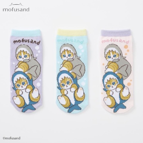 レディース　ソックス（mofusand・3足組）