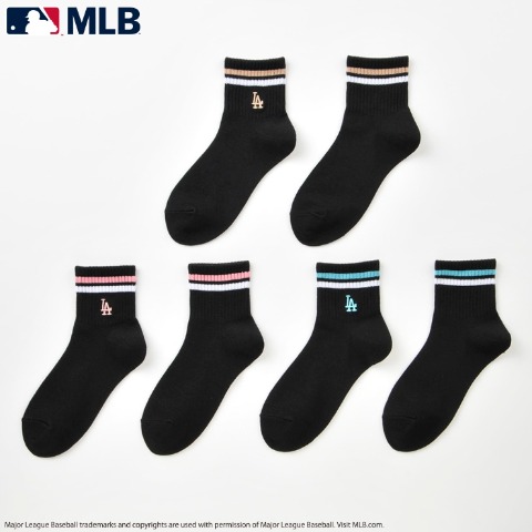 レディース 3足組ショートソックス（MLB）