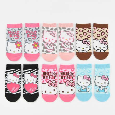 レディース　6足組ソックス（ハローキティ）