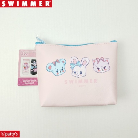 レディース　4足組スニーカー・クルーソックス ポーチ付き（SWIMMER）