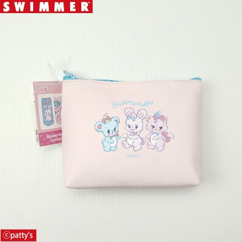 レディース　4足組スニーカー・クルーソックス ポーチ付き（SWIMMER）