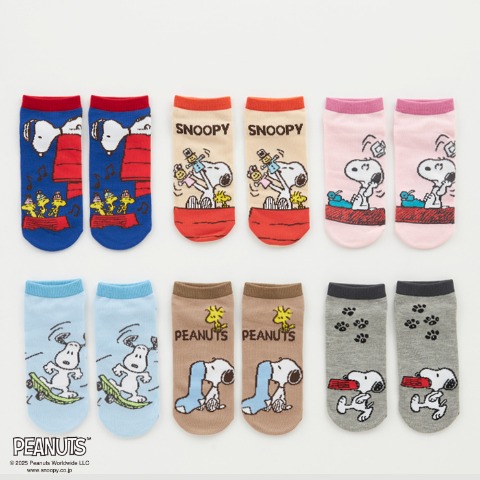 レディース　6足組ソックス（PEANUTS）