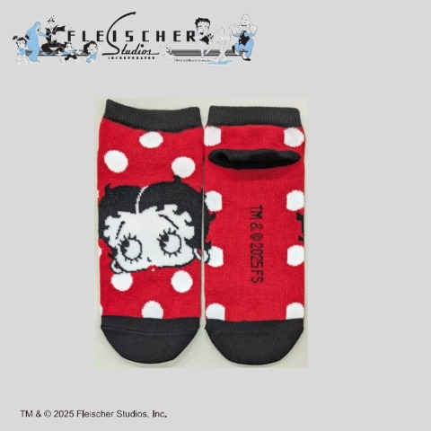レディース　4足組ソックス ポーチ付き（BettyBoop）