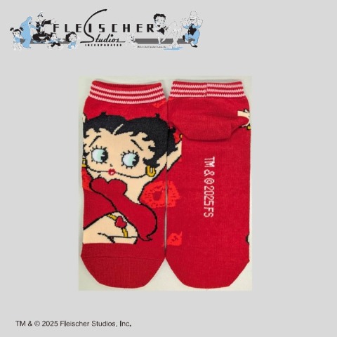 レディース　4足組ソックス ポーチ付き（BettyBoop）