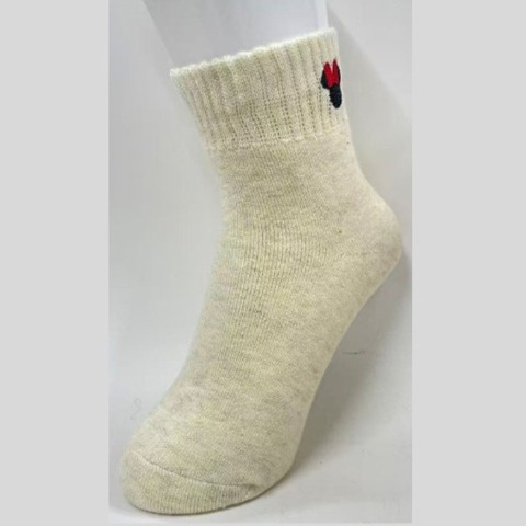 レディース　ソックス（ミニーマウス・FIBER HEAT）