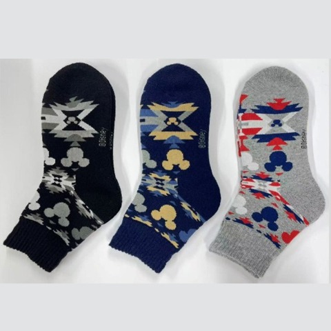 レディース　ソックス（ミッキーマウス・FIBER HEAT）