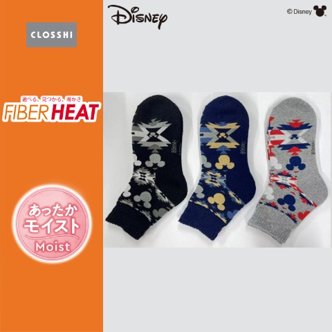 レディース　ソックス（ミッキーマウス・FIBER HEAT）