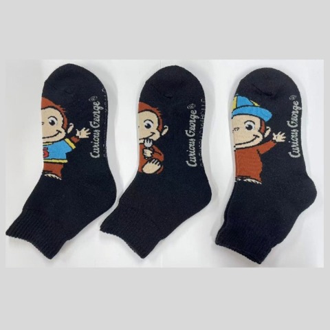 レディース　ソックス（おさるのジョージ・FIBER HEAT）