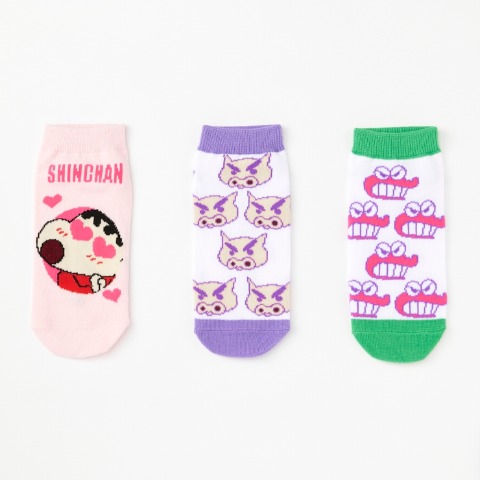 レディース　キャラクターソックス　ハッピーバッグ　6点セット（クレヨンしんちゃん）