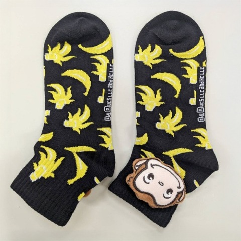 レディース　マスコット付きソックス（おさるのジョージ）