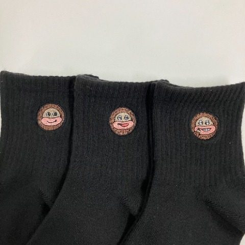 レディース　クォーターソックス 3足組（サク山チョコ次郎）
