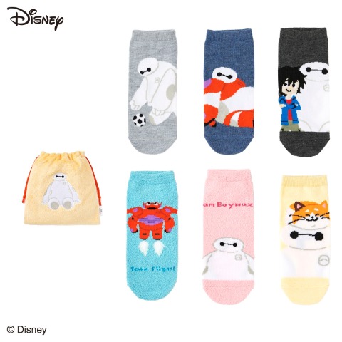 レディース　キャラクターソックス　ハッピーバッグ　6点セット（ベイマックス）