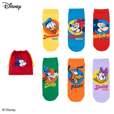 レディース　キャラクターソックス　ハッピーバッグ　6点セット（ミッキー＆フレンズ）