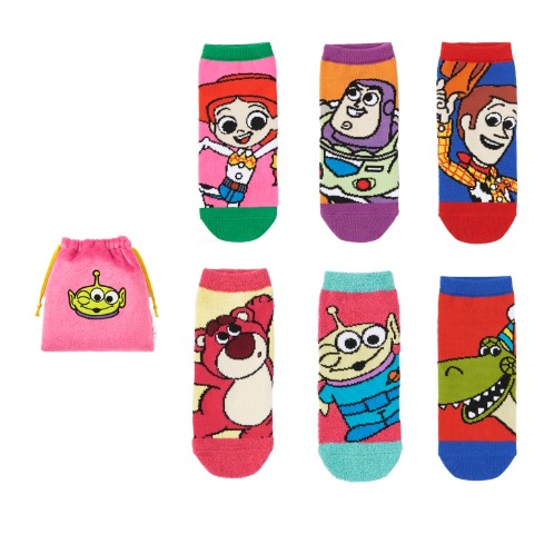 レディース　キャラクターソックス　ハッピーバッグ　6点セット（トイ・ストーリー）