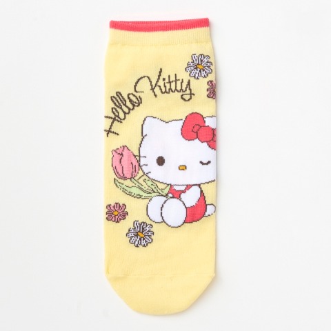 レディース　キャラクターソックス　ハッピーバッグ　6点セット（ハローキティ）