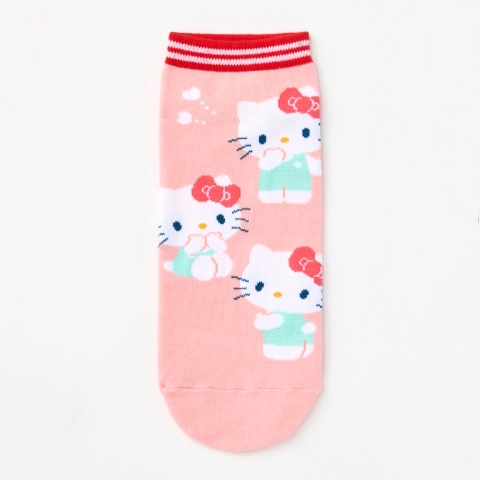 レディース　キャラクターソックス　ハッピーバッグ　6点セット（ハローキティ）