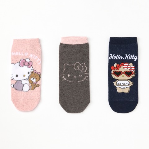 レディース　キャラクターソックス　ハッピーバッグ　6点セット（ハローキティ）