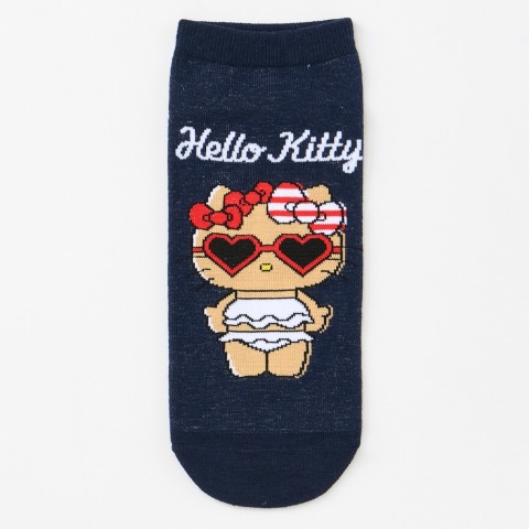 レディース　キャラクターソックス　ハッピーバッグ　6点セット（ハローキティ）