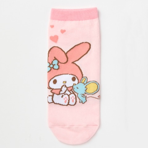 レディース　キャラクターソックス　ハッピーバッグ　6点セット（マイメロディ）