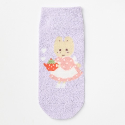 レディース　キャラクターソックス　ハッピーバッグ　6点セット（マロンクリーム）