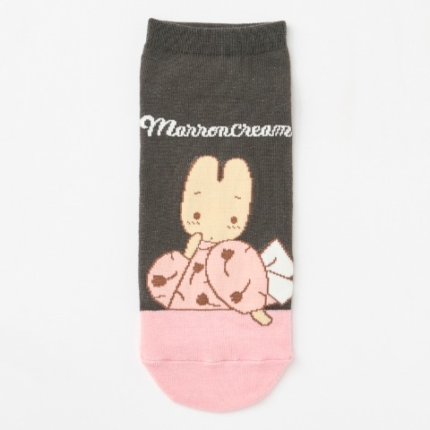 レディース　キャラクターソックス　ハッピーバッグ　6点セット（マロンクリーム）