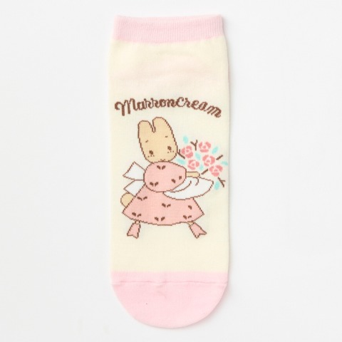 レディース　キャラクターソックス　ハッピーバッグ　6点セット（マロンクリーム）