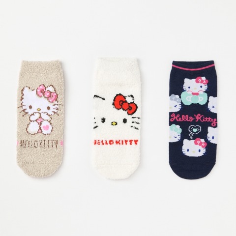 レディース　キャラクターソックス　ハッピーバッグ　6点セット（ハローキティ）