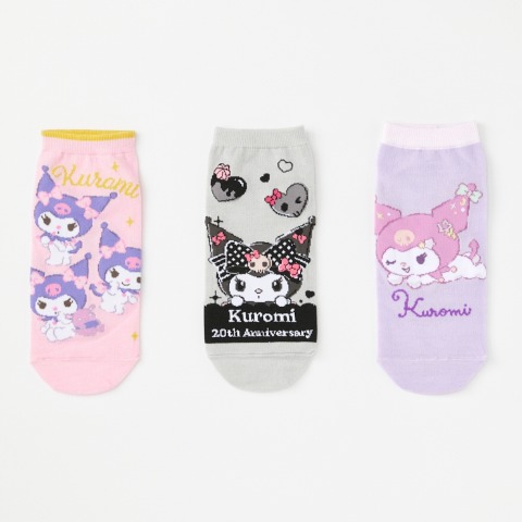 レディース　キャラクターソックス　ハッピーバッグ　6点セット（クロミ）