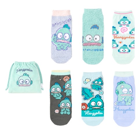 レディース　キャラクターソックス　ハッピーバッグ　6点セット（ハンギョドン）