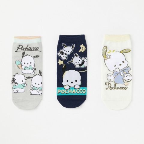 レディース　キャラクターソックス　ハッピーバッグ　6点セット（ポチャッコ）