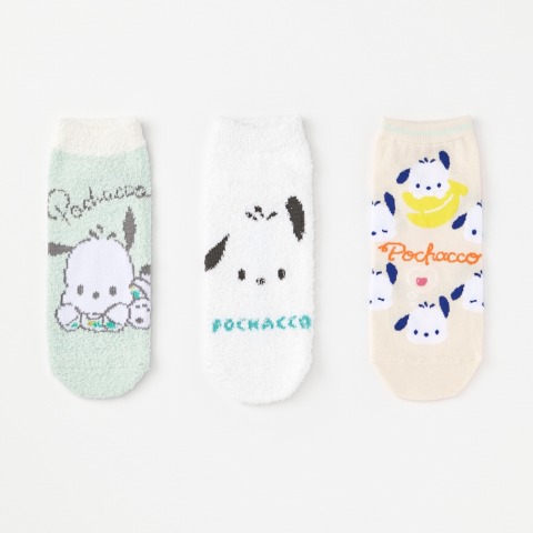 レディース　キャラクターソックス　ハッピーバッグ　6点セット（ポチャッコ）