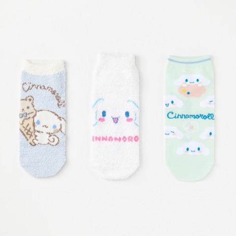 レディース　キャラクターソックス　ハッピーバッグ　6点セット（シナモロール）