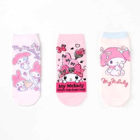 レディース　キャラクターソックス　ハッピーバッグ　6点セット（マイメロディ）