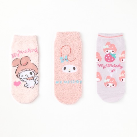 レディース　キャラクターソックス　ハッピーバッグ　6点セット（マイメロディ）