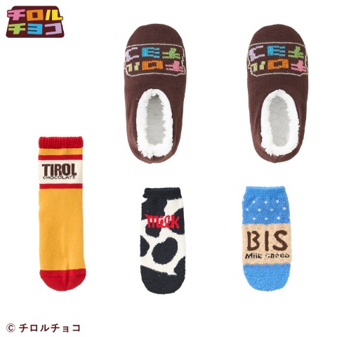 レディース　4足組ソックス（チロルチョコ）