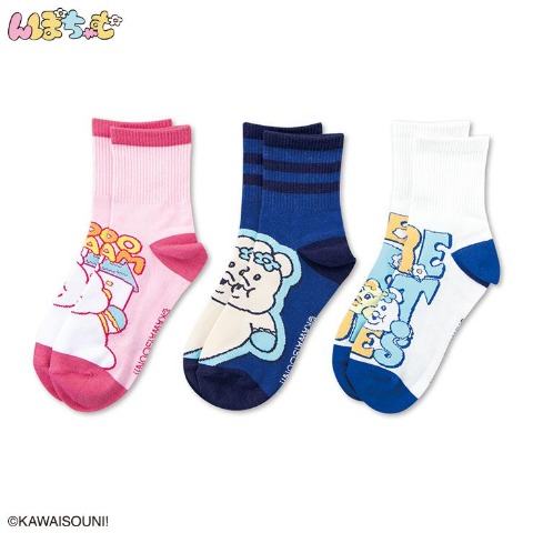 レディース クォーターソックス 3足組（んぽちゃむ）