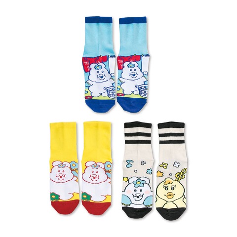 レディース クォーターソックス 3足組（んぽちゃむ）