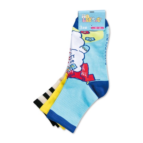 レディース クォーターソックス 3足組（んぽちゃむ）