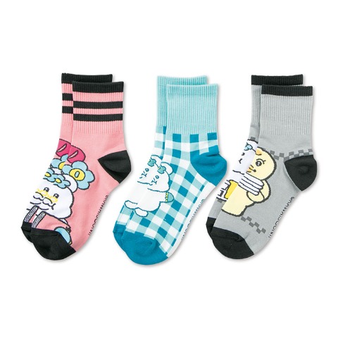 レディース クォーターソックス 3足組（んぽちゃむ）