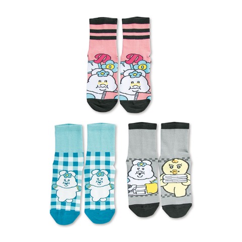 レディース クォーターソックス 3足組（んぽちゃむ）