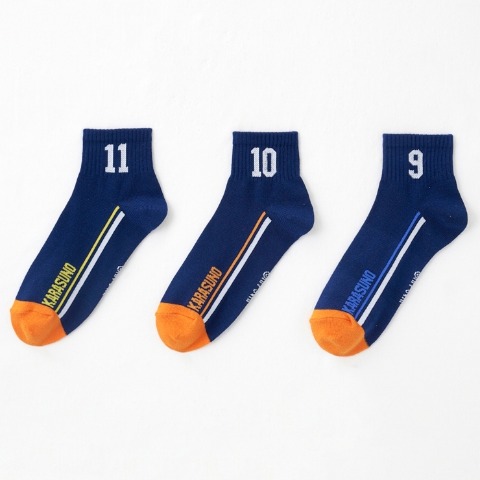 レディース　3足組クォーターソックス（アニメ「ハイキュー!!」）