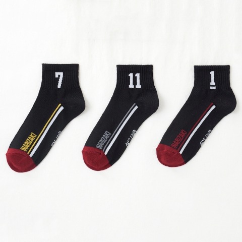 レディース　3足組クォーターソックス（アニメ「ハイキュー!!」）