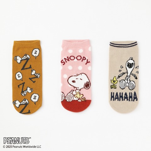 レディース　キャラクターソックス　ハッピーバッグ　6点セット（PEANUTS）