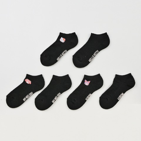 レディース　3足組ソックス（サンリオキャラクターズ）