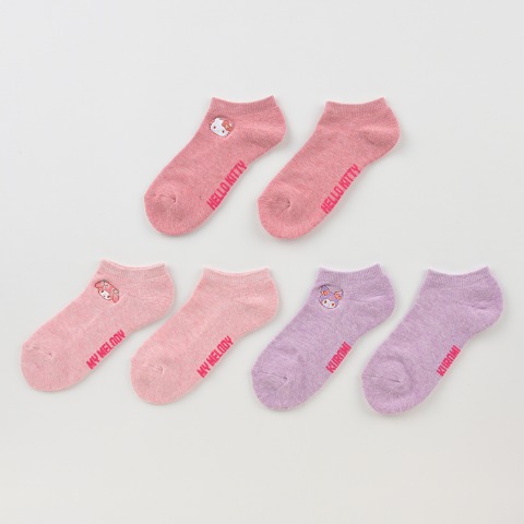 レディース　3足組ソックス（サンリオキャラクターズ）