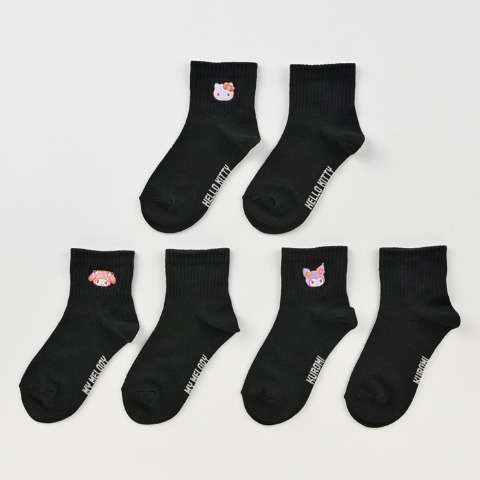 レディース　3足組ソックス（サンリオキャラクターズ）